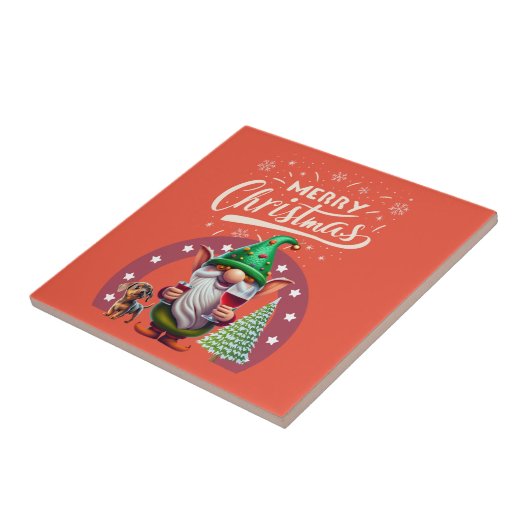 Vrolijk kerstfeest tegeltje (Zijkant)