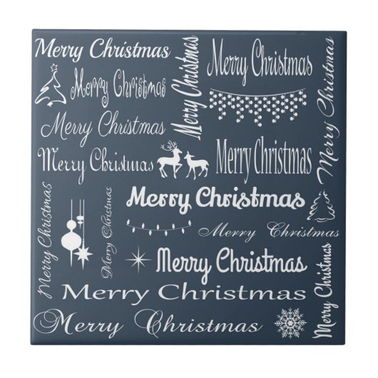 Vrolijk kerstfeest tegeltje (Voorkant)