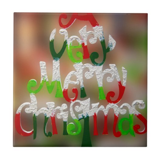 vrolijk kerstfeest tegeltje (Voorkant)
