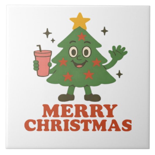 Vrolijk kerstfeest Tegeltje (Voorkant)