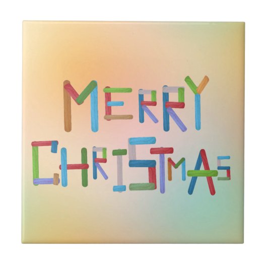 Vrolijk kerstfeest tegeltje (Voorkant)