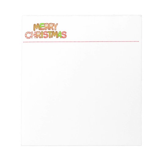 Vrolijk kerstfeest tekst Woorden Post-it Nota's Notitieblok (Voorkant)