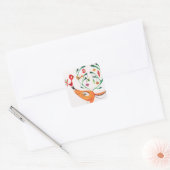 Vrolijk kerstfeest | Teruggedecormeerde rendieren Vierkante Sticker (Envelop)