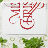 Vrolijk kerstfeest theedoek (Gevouwen)