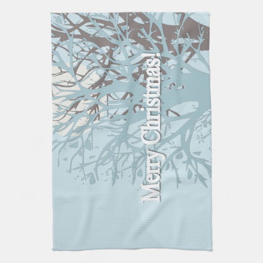 Vrolijk kerstfeest! theedoek (Verticaal)