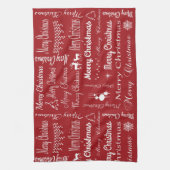 Vrolijk kerstfeest theedoek (Verticaal)