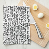 Vrolijk kerstfeest theedoek (Quarter Fold)