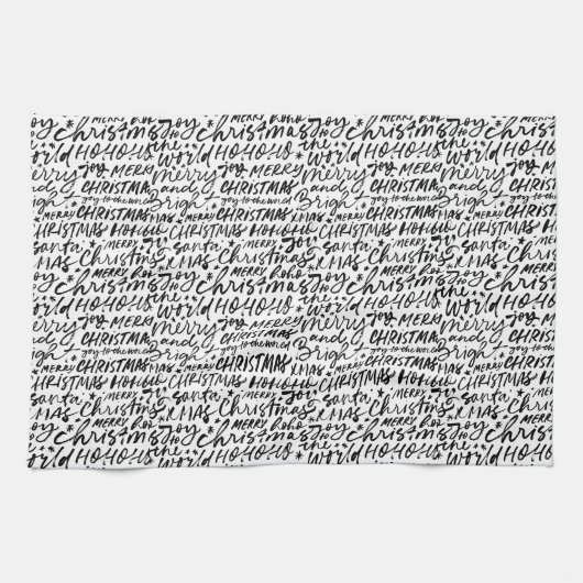 Vrolijk kerstfeest theedoek (Horizontaal)