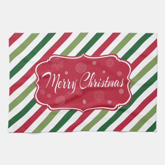 Vrolijk kerstfeest theedoek (Horizontaal)