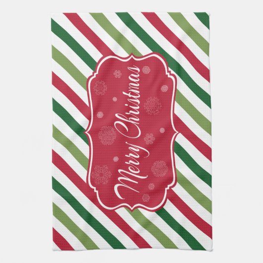 Vrolijk kerstfeest theedoek (Verticaal)