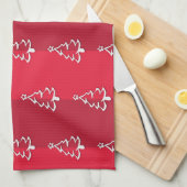 Vrolijk kerstfeest theedoek (Quarter Fold)