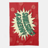 Vrolijk kerstfeest theedoek (Verticaal)