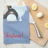 Vrolijk kerstfeest theedoek (Quarter Fold)