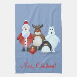 Vrolijk kerstfeest theedoek