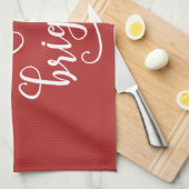 vrolijk kerstfeest theedoek (Quarter Fold)