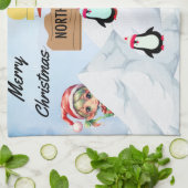 Vrolijk kerstfeest theedoek (Gevouwen)