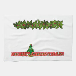 Vrolijk kerstfeest theedoek