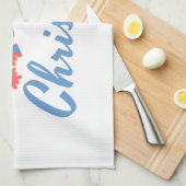 Vrolijk kerstfeest theedoek (Quarter Fold)