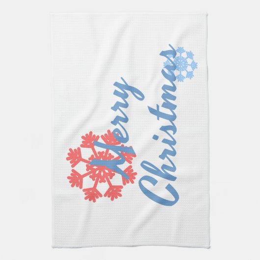 Vrolijk kerstfeest theedoek (Verticaal)