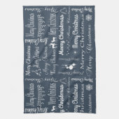 Vrolijk kerstfeest theedoek (Verticaal)