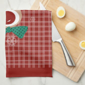 Vrolijk kerstfeest! theedoek (Quarter Fold)
