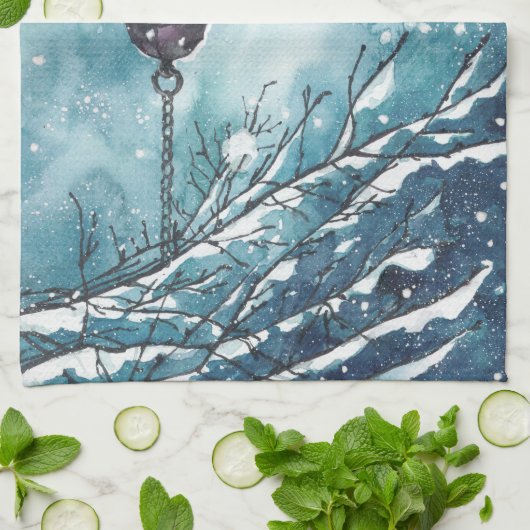 Vrolijk kerstfeest theedoek (Gevouwen)