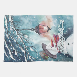 Vrolijk kerstfeest theedoek