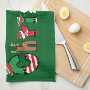 Vrolijk kerstfeest theedoek