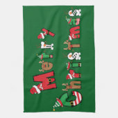 Vrolijk kerstfeest theedoek (Verticaal)