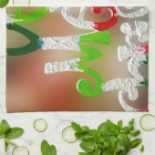 vrolijk kerstfeest theedoek (Gevouwen)