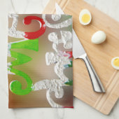 vrolijk kerstfeest theedoek (Quarter Fold)