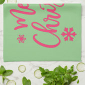 Vrolijk kerstfeest theedoek (Gevouwen)