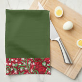 Vrolijk kerstfeest theedoek (Quarter Fold)