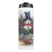Vrolijk kerstfeest thermosbeker (Voorkant)