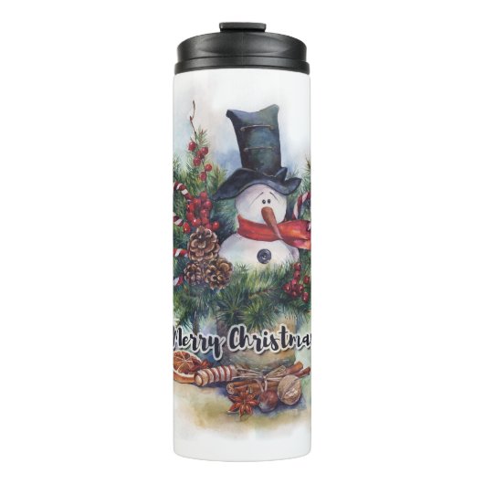Vrolijk kerstfeest thermosbeker (Voorkant)