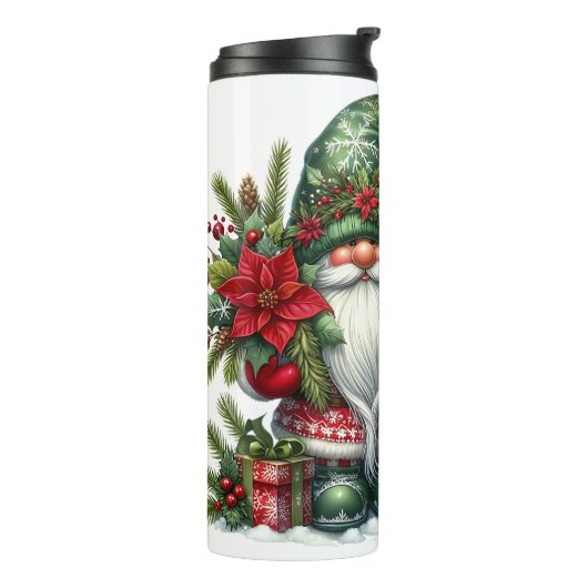 Vrolijk kerstfeest thermosbeker (Gedraaid links)
