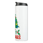 Vrolijk kerstfeest thermosbeker (Geroteerd rechts)