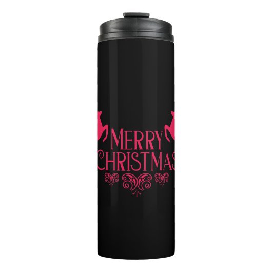 Vrolijk kerstfeest thermosbeker (Voorkant)