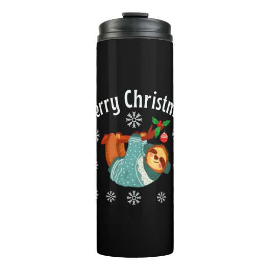 Vrolijk kerstfeest thermosbeker (Voorkant)