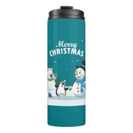 Vrolijk kerstfeest thermosbeker