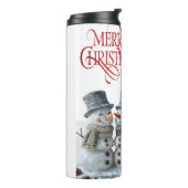 Vrolijk kerstfeest thermosbeker (Gedraaid links)