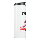 Vrolijk kerstfeest thermosbeker (Gedraaid links)