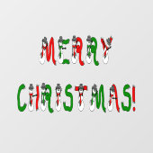 Vrolijk kerstfeest Thuis of Bewaren 11x8 Vinyl Raamsticker (Vel)