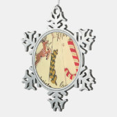 Vrolijk kerstfeest tin sneeuwvlok ornament (Rechts)
