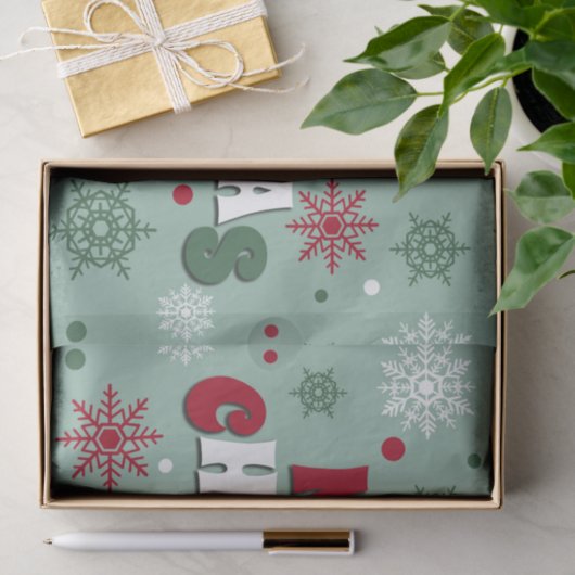 Vrolijk kerstfeest tissuepapier (Geschenk)