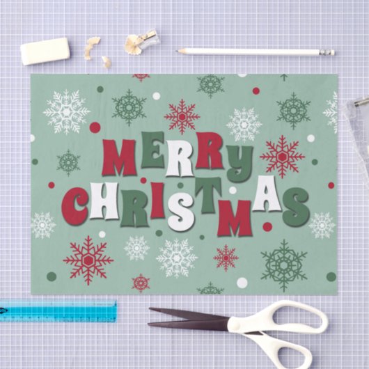 Vrolijk kerstfeest tissuepapier (Craft)