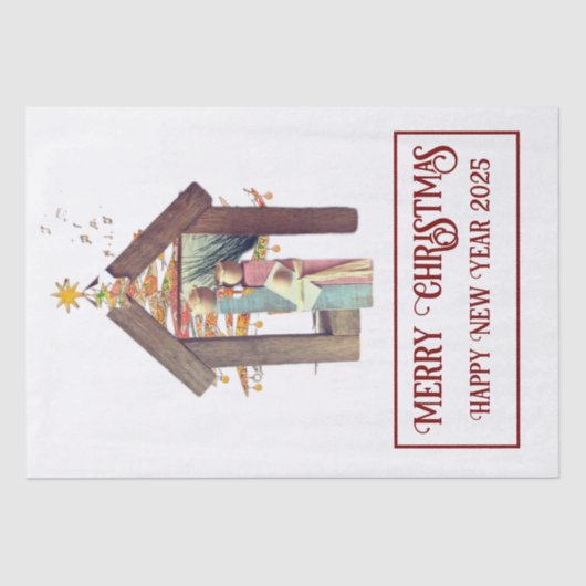 Vrolijk kerstfeest! tissuepapier (Voorkant)