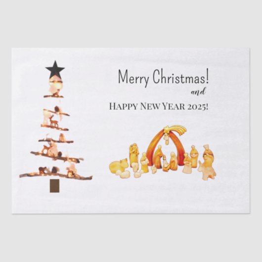 Vrolijk kerstfeest! tissuepapier (Voorkant)