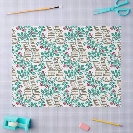 "Vrolijk kerstfeest" Tissuepapier (Craft)