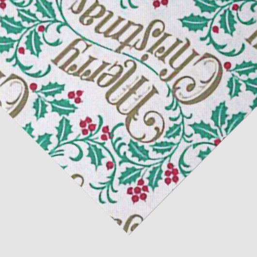 "Vrolijk kerstfeest" Tissuepapier (Detail)